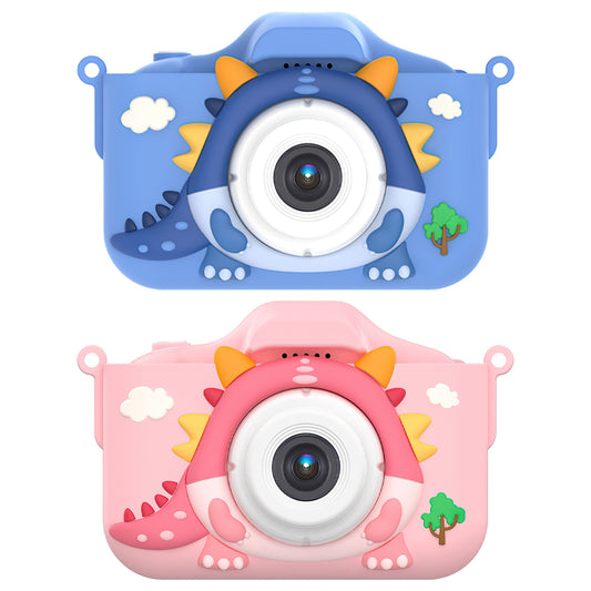 Pink - Blue Options - 1Pc Dinosaur Kids Selfie Camera Cartoon Camera 48MP 1080P HD Digital Camera With Cartoon Case Card Reader 32G MMC Card For Boys Girls Above Aged 6 Years Old - 5 - CJ