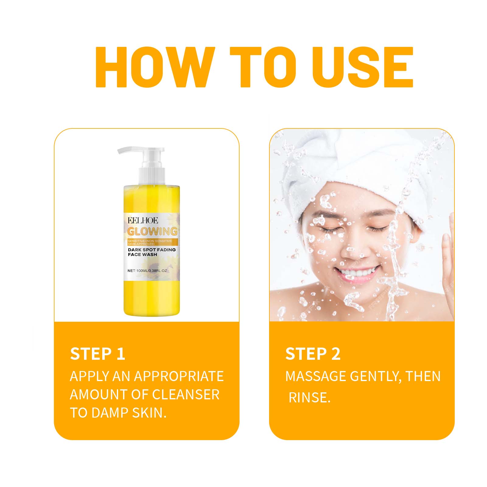 Eelhoe Turmeric Whitening Cleanser Deep Cleansing Face To Remove Makeup Refreshing And Non - Tight Turmeric Cleanser - 5 - CJ