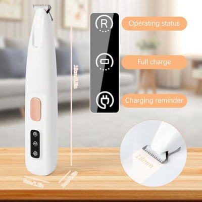 Dog Paw Trimmer Electric Dog Trimmer For Paws Pet Paws Trimmer With Led Light Rechargeable Low Noise Pet Trimmer Hair Clipper - 4 - CJ