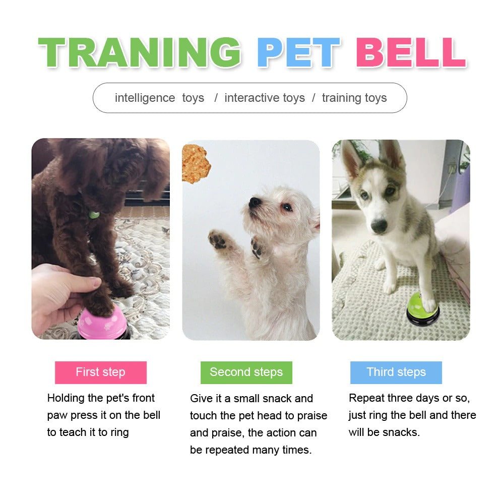 Dog Training Bell, Dog Puppy Pet Potty Training Bells, Dog Cat Door Bell Tell Bell With Non - Skid Rubber Base - 5 - CJ