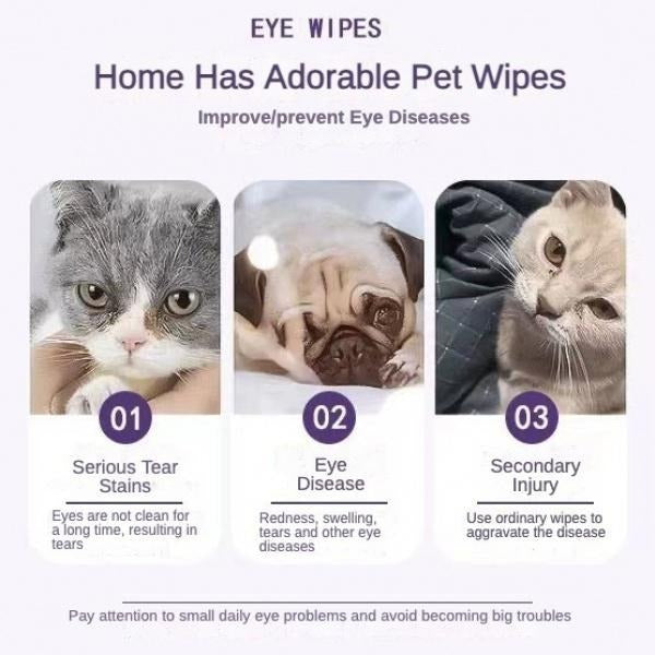 Pet Eye Wipes, 200 Wipes  Can Pet Eye CleaningWipes, Tear Stain Removing Wipe, Pet Eye Wipesfor Dogs And Cats, Pets Eye Wipes, Pet Suppliesgentle - 5 - CJ