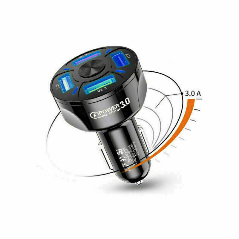In - Car 4Ports USB Car Charge 45W Mini Fast Charging For Phone Charger Adapter - 5 - CJ