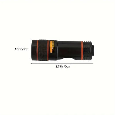 Mobile Phone Attachment Lens, Mobile Zoom Lens, Mobile Camera And Accessories, 8X, 12X, 20X, Smartphone And Tablet Long Focus Telephoto With Clip, Black - 5 - CJ