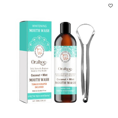 Oralhoe Coconut Mint Mouth Wash, Whitening Teeth Yellow Teeth Stains Tongue Coating Clean  Breath Oral Care - 5 - CJ