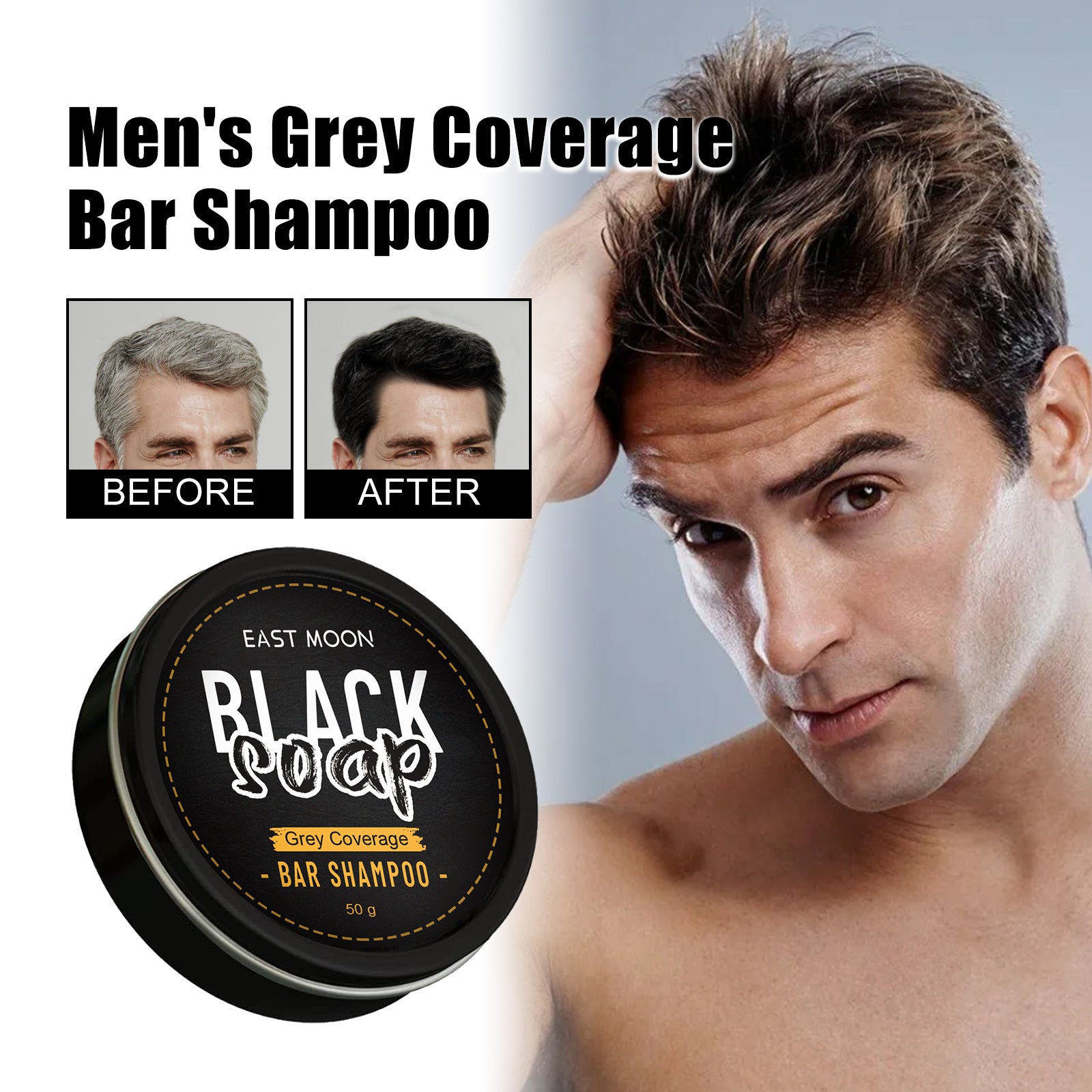 Cleaning And Moisturizing Black Shiny Hair Care Shampoo Soap - 5 - CJ