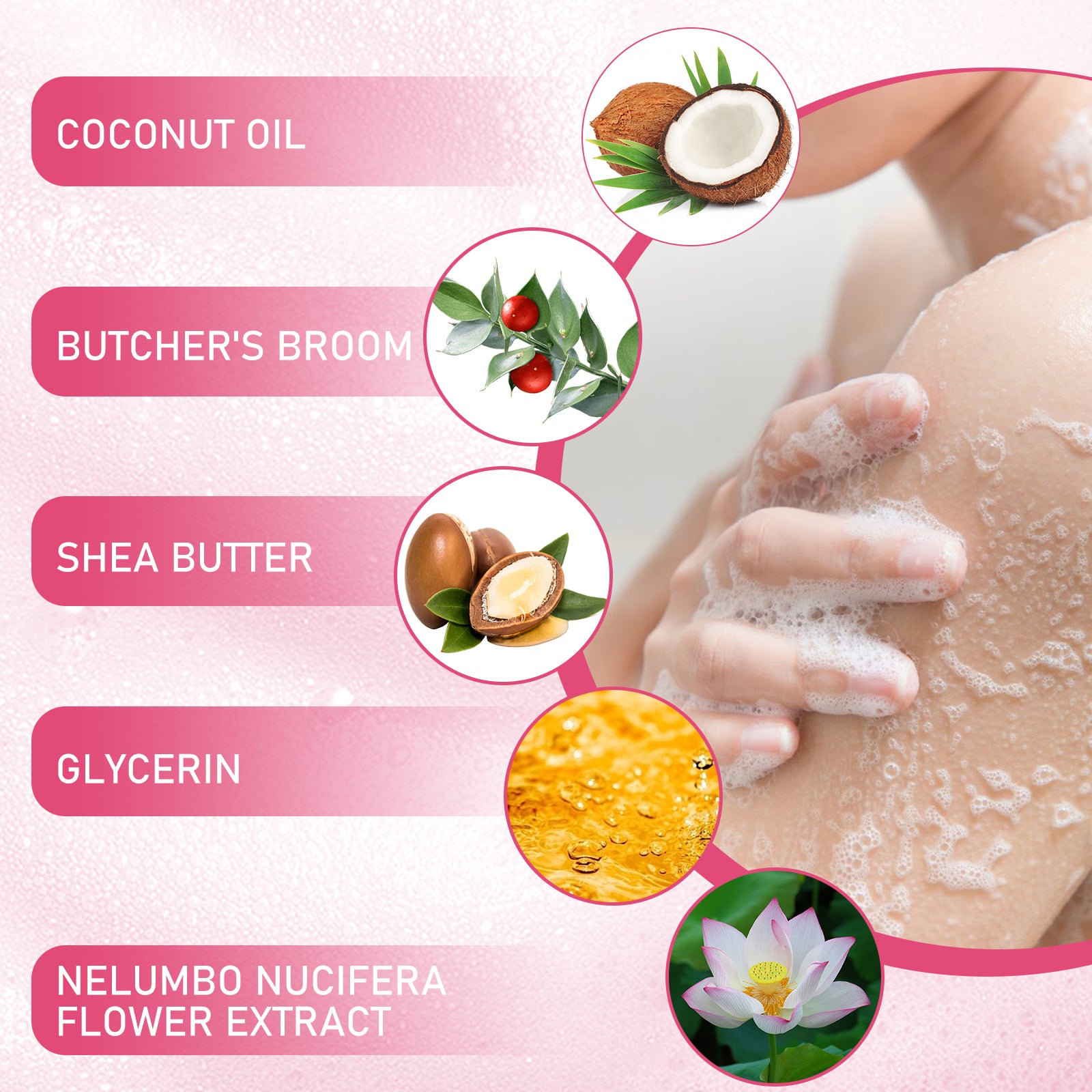 EELHOE Aromatherapy Body Sponge, Firming Skin Belly Calf Arm Toning Body Cleansing Bath Sponge - 5 - CJ