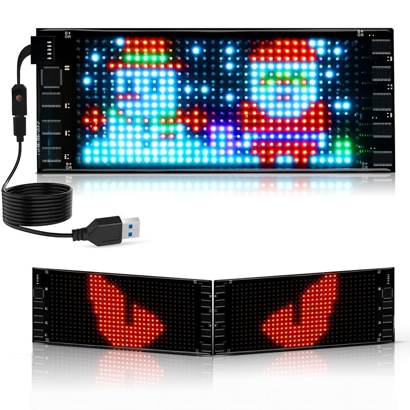 14 Inch Programmable Pixel Panel With Preloaded Animations Scrollable Display For Multi Scenario Use In Support Events Parties And Transportation