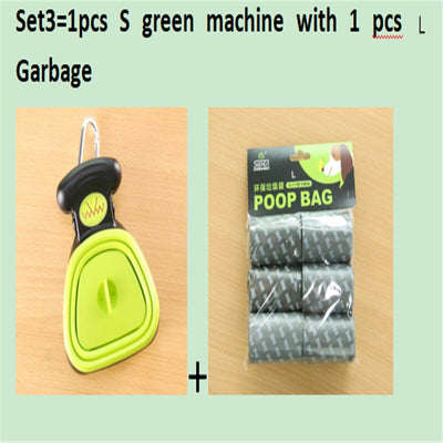 Dog Pet Travel Foldable Pooper Scooper With 1 Roll Decomposable bags Poop Scoop Clean Pick Up Excreta Cleaner Epacket Shipping - 0 - CJ - Set 3 - GreenSXL - CJJJCWGY00674 - Set 3 - GreenSXL