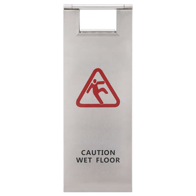 Warning Sign, Foldable, Caution: Slippery Surface, Stainless Steel - 5 - CJ