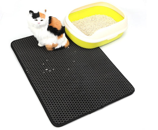 Pet Cat Litter Mat Pet Supplies EVA Double Cat Litter Mat - 0 - CJ