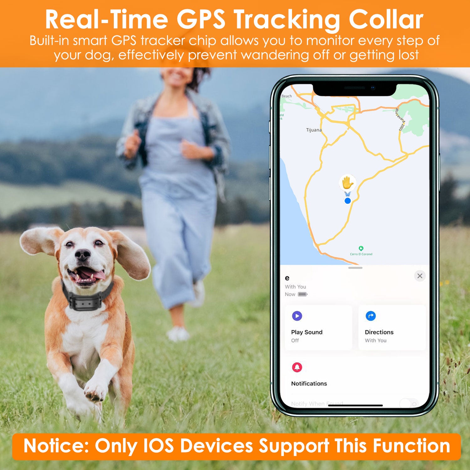 1Set 328FT Electric Wireless Dog Fence System With GPS Location Monitor Collar Receiver Rechargeable Beep Vibration Fence System For Small Medium Large Dogs - 5 - CJ