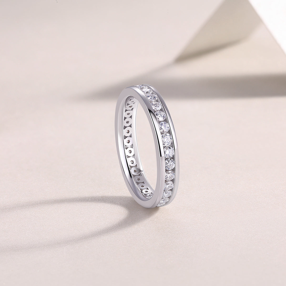 1Diamond Ring Luxury Fashion Set Moissanite Silver Ring Prohibit TikTok sales - 5 - CJ