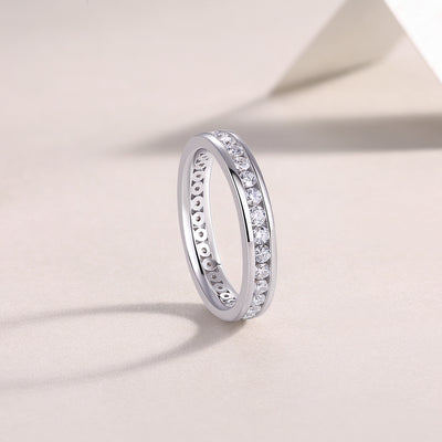 1Diamond Ring Luxury Fashion Set Moissanite Silver Ring Prohibit TikTok sales - 5 - CJ