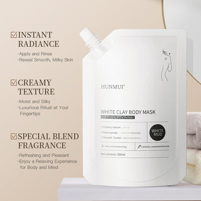 Hanlun Meiyu Brightening White Clay Bare Skin Body Mask 300ml - 4 - CJ