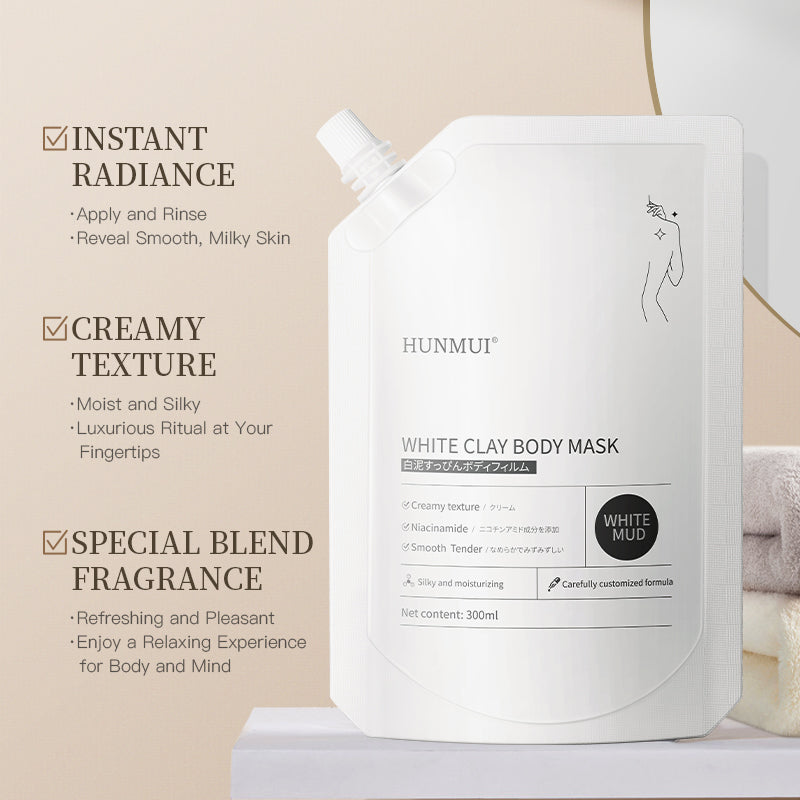 Hanlun Meiyu Brightening White Clay Bare Skin Body Mask 300ml - 4 - CJ