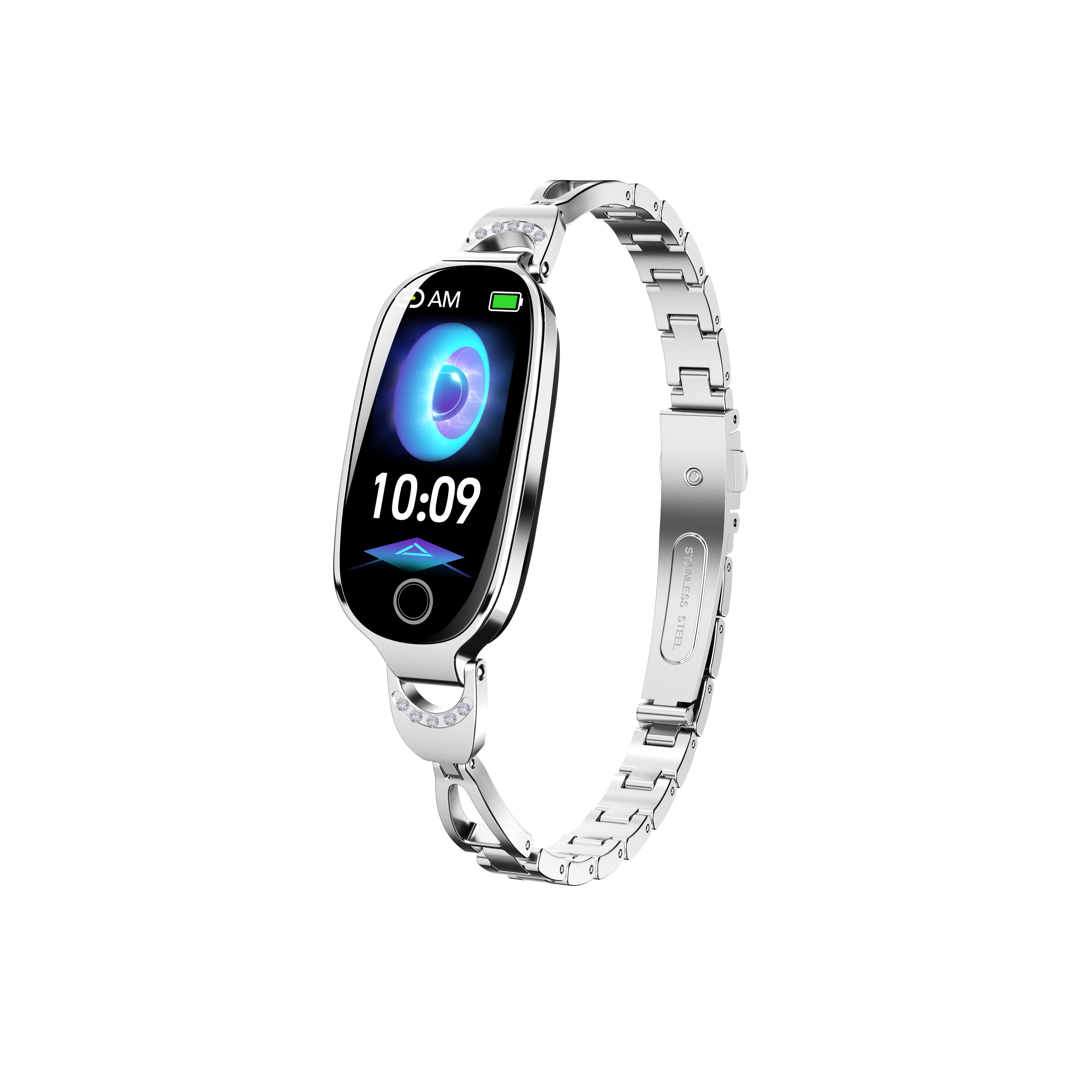 Gold Smartwatch For Women Compatible For Android& IOS,Bling Smart Bracelet With Female Menstrual Cycle Heart Rate Blood Pressure Remote Photography Waterproof Pedometer - 5 - CJ