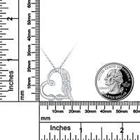 Sterling Silver Guardian Angel Wings Heart Shape Infinity Symbol Pendant Necklace For Women And Girls