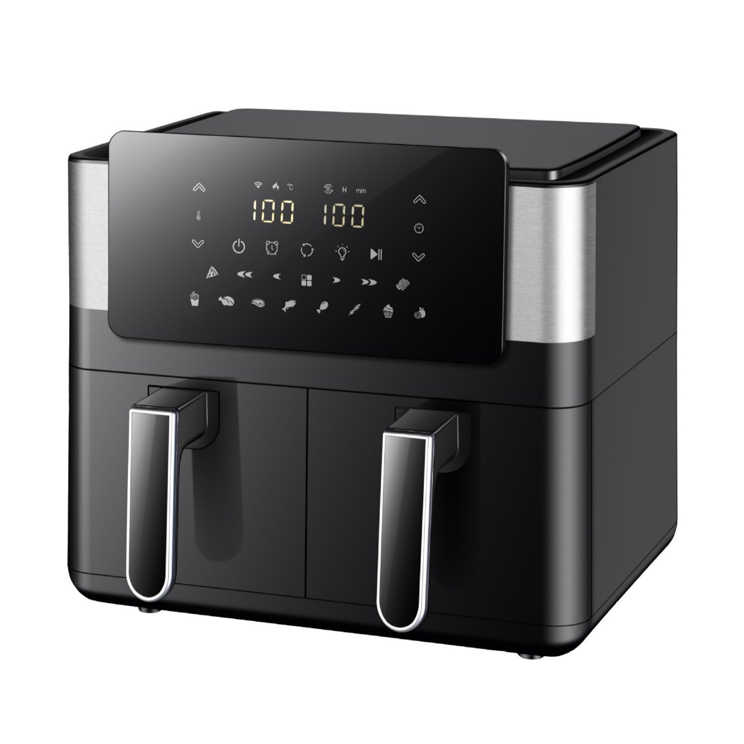 Household Multi-function Visual Intelligent Touch Screen Double Pot Air Fryer