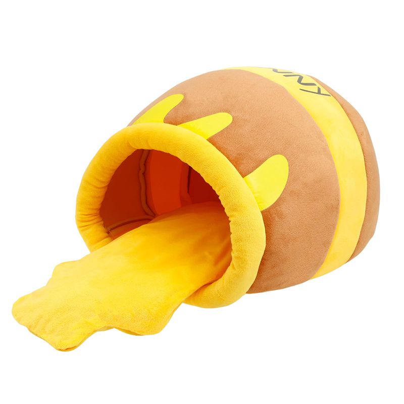 Honey Pot Cat Bed, Comfortable Memory Foam Cat Cave Bed, Honey Pot Pet Nest Pet Cave Bed, Kitten Cave Bed Sleeping House, Cute Cartoon Design Semi Closed Cat Cave Bed For Small Cats - 4 - CJ