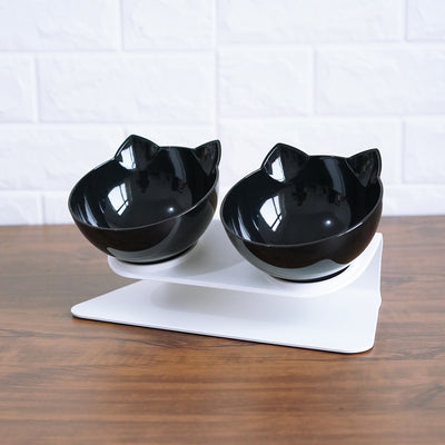Cat Double Bowl Cat Food Bowl Protects Cervical Vertebra - 0 - CJ