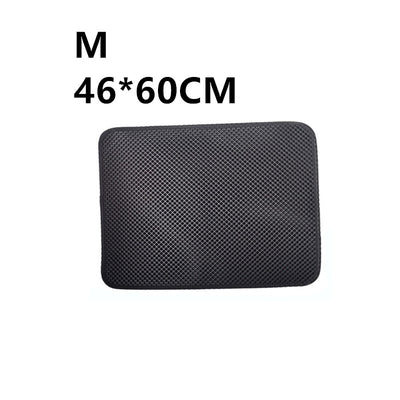 Double Layer Litter Cat Bed Pads Pet Cat Litter Mat Trapping Pets Litter Box Mat Pet Product Bed For Cats House Clean Mat - 0 - CJ