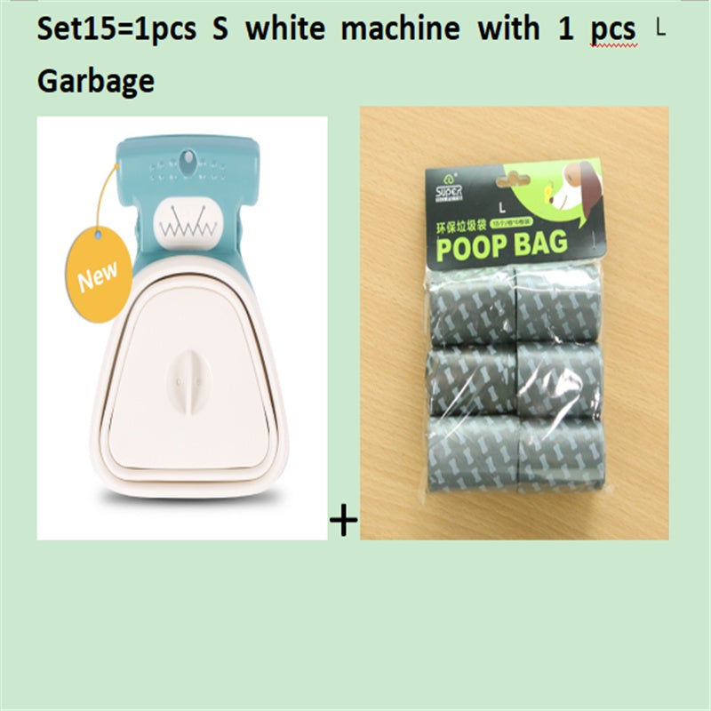 Dog Pet Travel Foldable Pooper Scooper With 1 Roll Decomposable bags Poop Scoop Clean Pick Up Excreta Cleaner Epacket Shipping - 0 - CJ - Set 15 - WhiteSXL - CJJJCWGY00674 - Set 15 - WhiteSXL