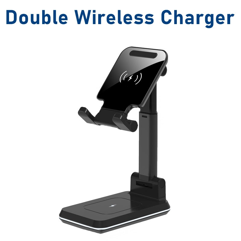 Adjustable Cell Phone Stand Tablet Holder Bracket Mount - 0 - CJ - Black double charge - CJSJSJSJ01418 - Black double charge