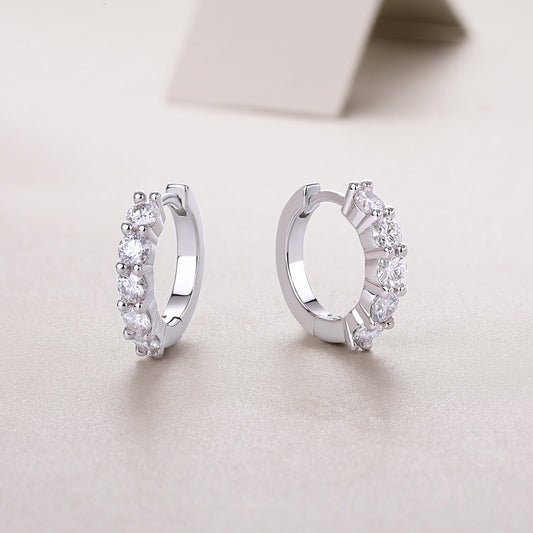1Dawn Diamond Set With Moissanite Silver Earrings Luxury Fashion Diamond Earrings Stud Earrings Prohibit TikTok sales - 5 - CJ