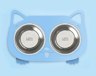 Anti - falling Cat Dog Feeding Water Bowl - 0 - CJ - Blue - Style1 - CJJJCWGY01031 - Blue - Style1