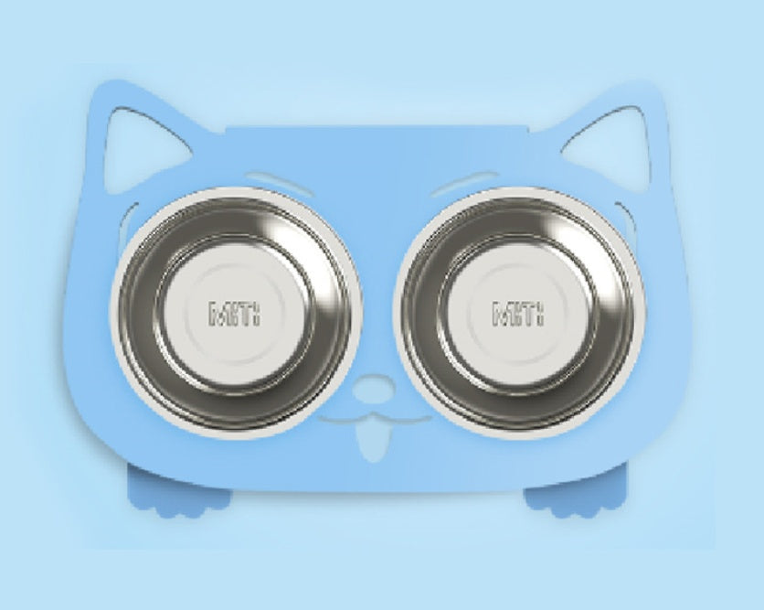 Anti - falling Cat Dog Feeding Water Bowl - 0 - CJ - Blue - Style1 - CJJJCWGY01031 - Blue - Style1