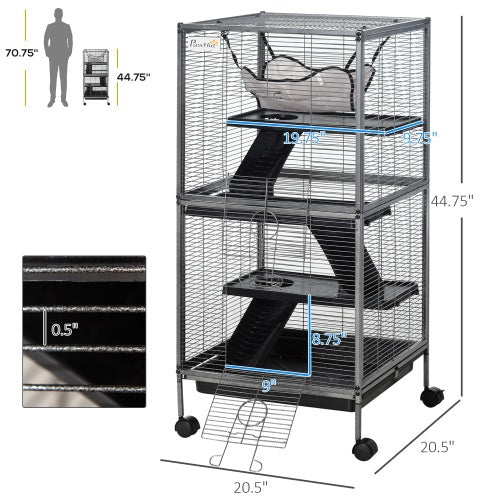 Metal Critter Cage Rolling Large Ferret Cage - 5 - CJ