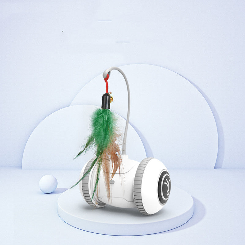 Interactive Cat Toy With Interchangeable Heads  Pet Feather Toys - 0 - CJ