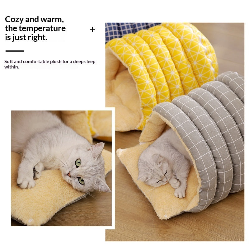 Thickened Insulated Pet Bed With A Closed Design And A Handy Handle - 0 - CJ