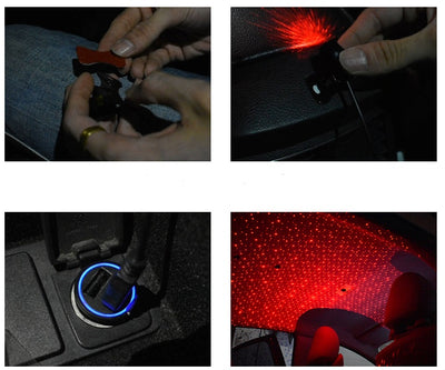 Car star ceiling lights modified car roof full star USB car interior atmosphere lights car music sound control decorative lights - 0 - CJ