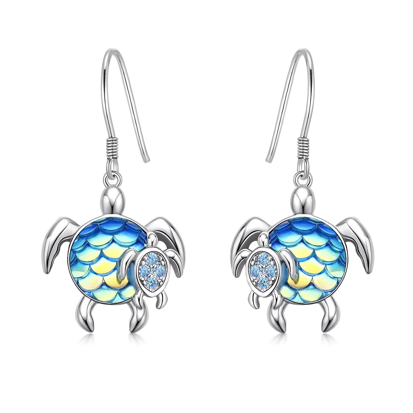 Turtle Earrings Sterling Silver Mom and New Dangle Mother and Daughter Tortoise