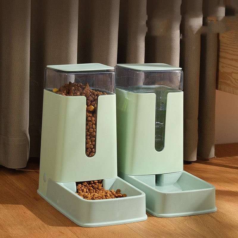 Pet Double Bowl Automatic Feeder Waterer - 0 - CJ