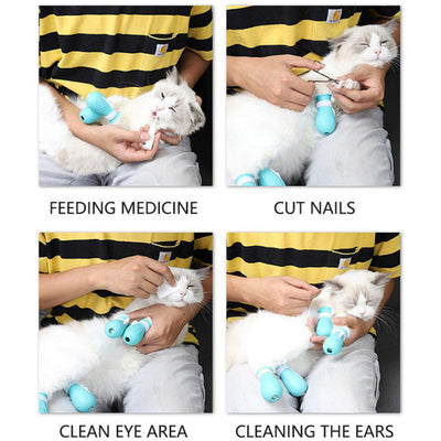 Adjustable Cat Foot Claw Cover Anti - Scratch Prickly Nail Glove Cat Boots For Cats Only, Anti - Scratch Cat Feet Claw Covers Adjustable Prickly Anti - Off Shoes Nail Glove - 5 - CJ