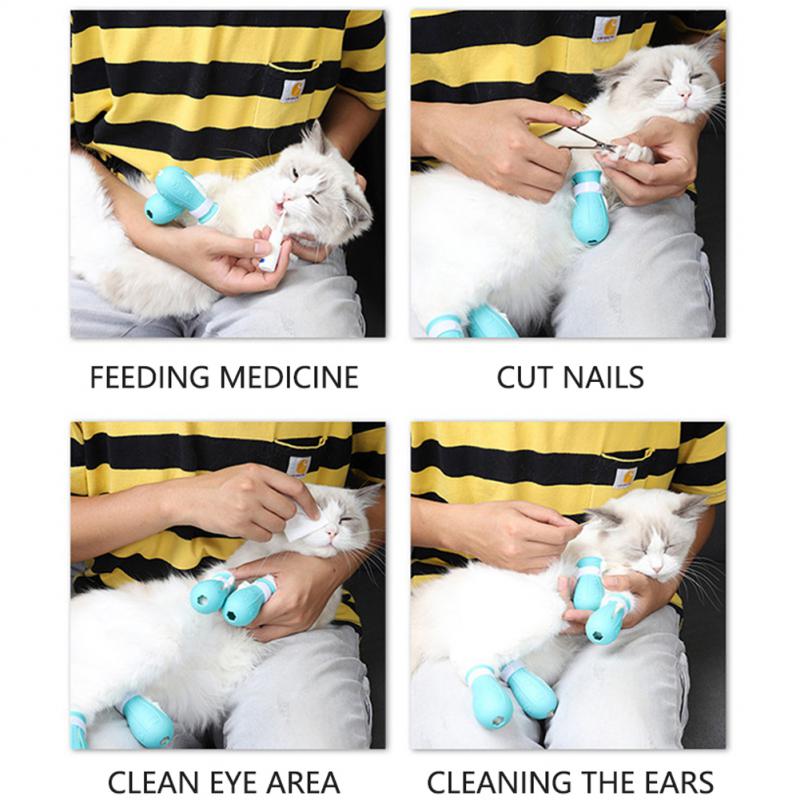Adjustable Cat Foot Claw Cover Anti - Scratch Prickly Nail Glove Cat Boots For Cats Only, Anti - Scratch Cat Feet Claw Covers Adjustable Prickly Anti - Off Shoes Nail Glove - 5 - CJ