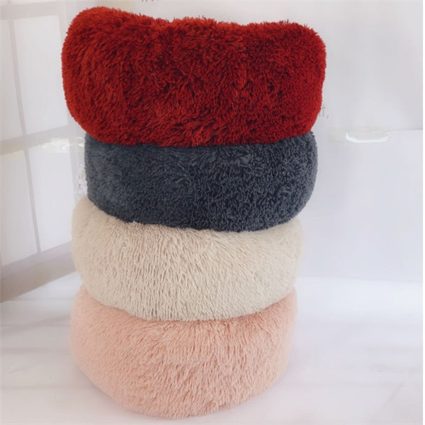Round Long Hairy Autumn And Winter Nest Pad Cat Mattress - 0 - CJ