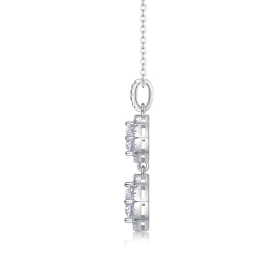 1Snowy Wonderland - A Fashionable And Luxurious Diamond Jewelry Pendant Set With 1 - carat Moissanite S925 Sterling Silver And Platinum Plating Prohibit TikTok sales - 5 - cj