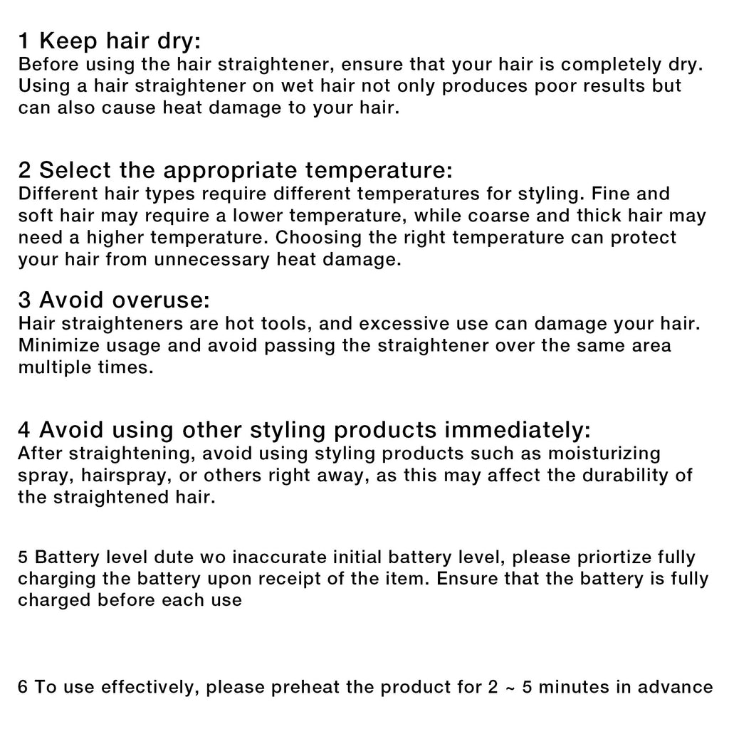 S7 Portable Cordless Hair Straightening Brush With LED Display - Lightweight Mini Negative Ion Hot Brush, USB Rechargeable Women's Travel Essentials Gift, Scald Protection