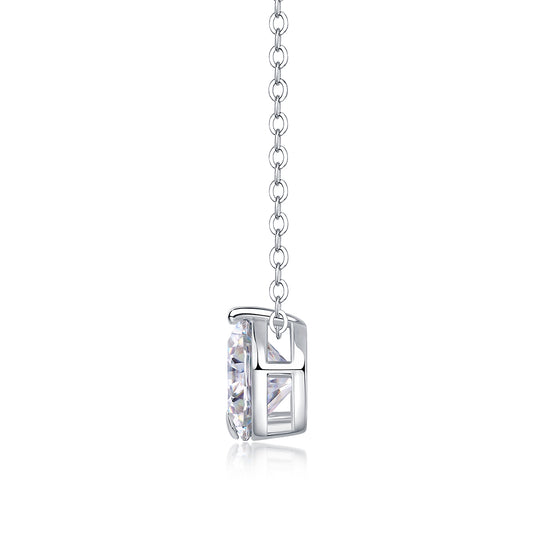 1Simple Pleasure - A Fashionable And Luxurious Diamond Jewelry Pendant Set With 2 - carat Moissanite S925 Sterling Silver And Platinum Plating Prohibit TikTok sales - 5 - CJ