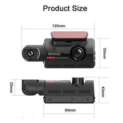 1080P Dual Lens Car DVR Dash Cam Video Recorder G - Sensor Front And Inside Camera - 5 - CJ