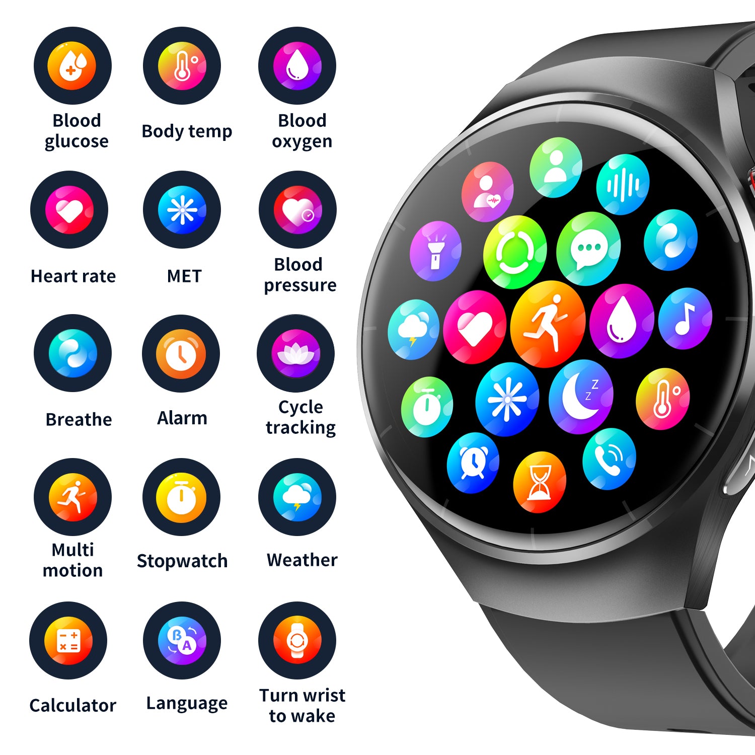Fashion Smart Watch For Men Women Healthy Mornitoring Ips Screen Fitness Tracker With Bluetooth Call IP67 Waterproof Heart Rate Sleep SpO2 Monitor Pedometer Multiple Sports For Android IOS - 5 - CJ
