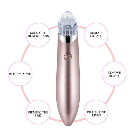 Electric Blackhead Vacuum Pore Cleaner Acne Pimple Remover Strong Suction Tool Electric Blackhead Remover Pore Vacuum Suction Diamond Dermabrasion Face Cleaner - 5 - CJ