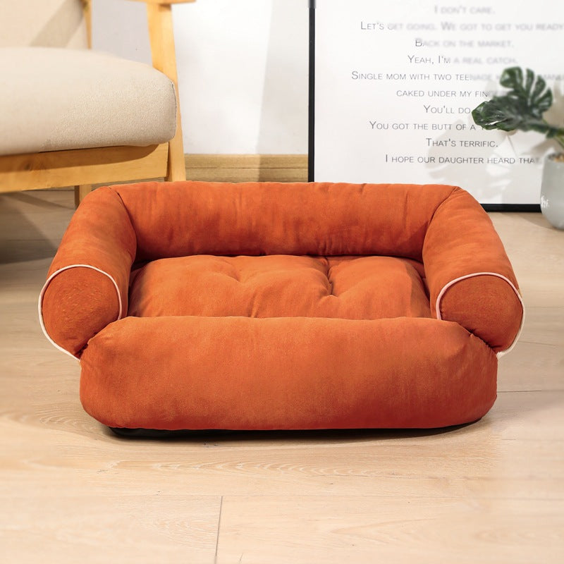 Dog Sofa Bed Sleeping Bag Kennel Cat Puppy Sofa Bed Pet House Winter Warm Beds Cushion - 0 - CJ - Orange - 5XL - CJGD130106256DW