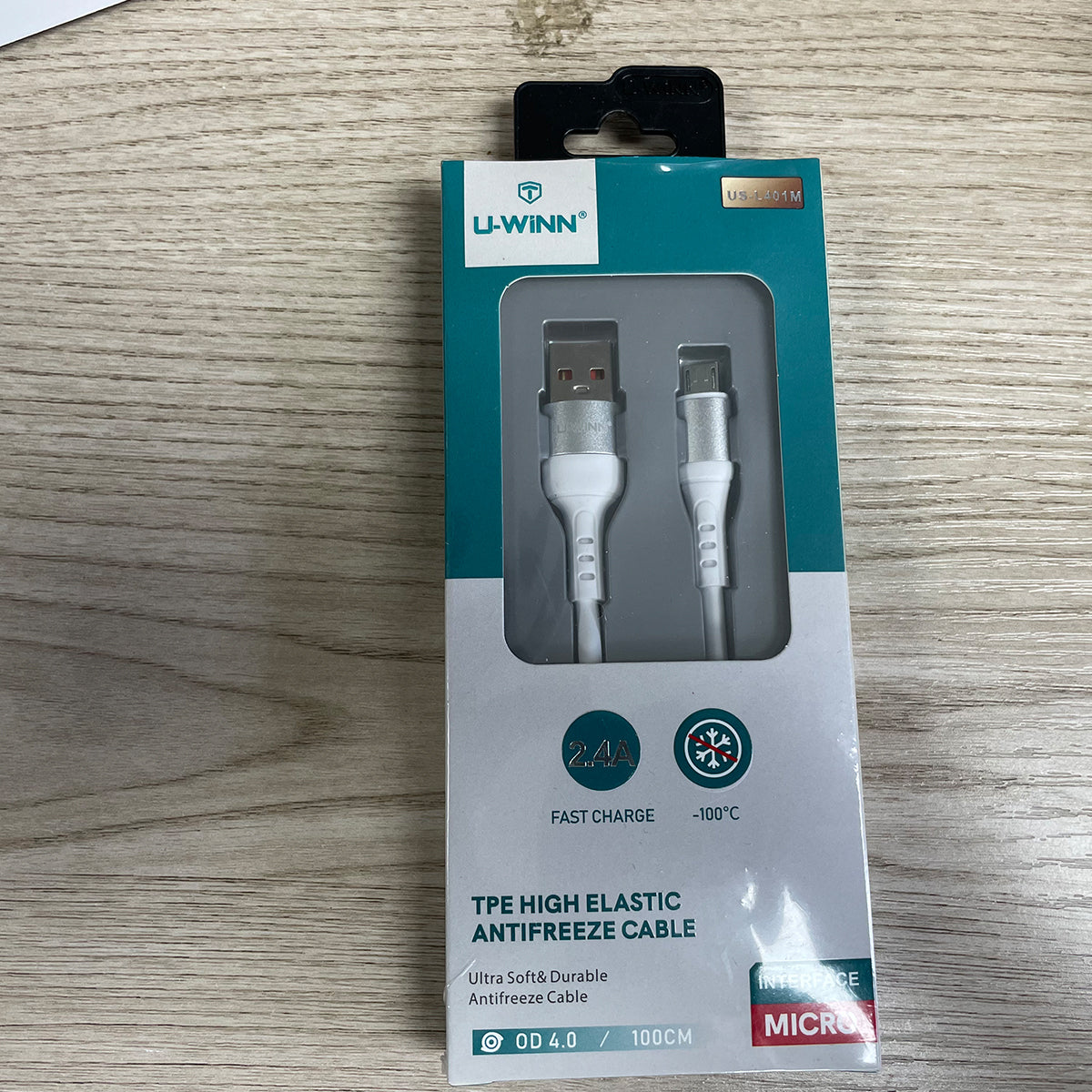 L401 Micro USB Cable 2.4A 1M White USB 3.0 UWINN - 5 - CJ