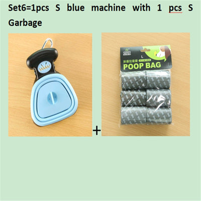 Dog Pet Travel Foldable Pooper Scooper With 1 Roll Decomposable bags Poop Scoop Clean Pick Up Excreta Cleaner Epacket Shipping - 0 - CJ - Set 6 - BlueSXS - CJJJCWGY00674 - Set 6 - BlueSXS