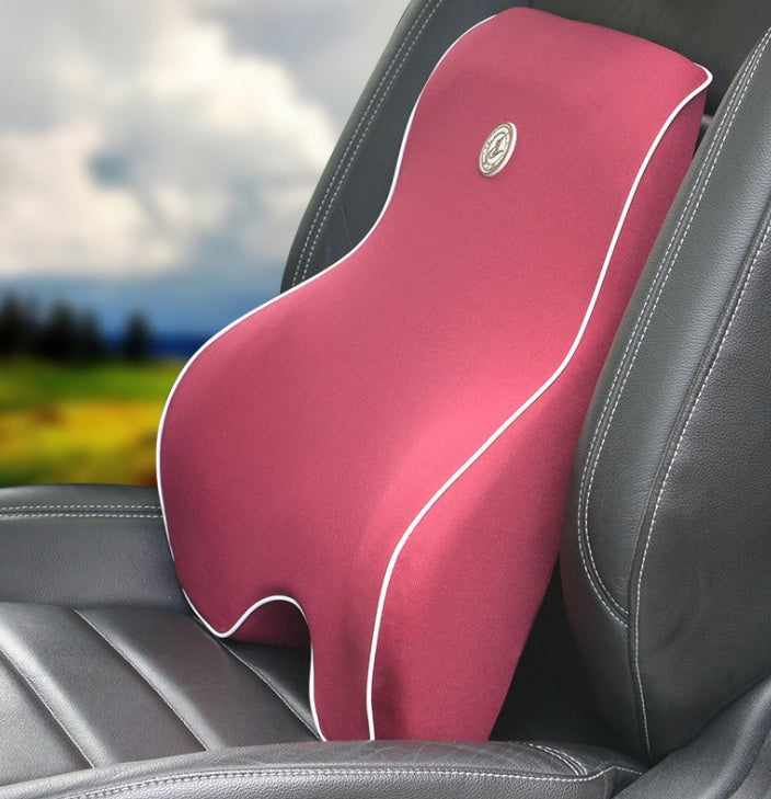 Car Memory Cotton Lumbar Suit Pillow Back Pad Waist Car Interior Seat Four Seasons Universal New Slow Rebound - 0 - CJ - A piece - Red - CJQCNBQC00051 - A piece - Red