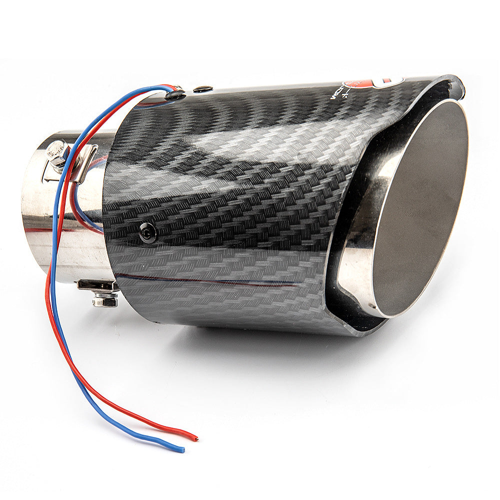 Modified car exhaust pipe - 0 - CJ - Red - Straight edge - CJQCQCQC00737 - Red - Straight edge